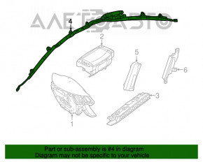 Perna de aerbag laterală stânga pentru Mercedes CLA 14-19