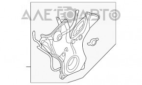 Capacul frontal al curelei de distribuție, partea inferioară a Honda Accord 13-17 3.5