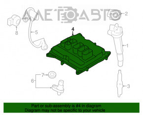 Blocul ECU al calculatorului motorului BMW X3 F25 11-17 2.0T