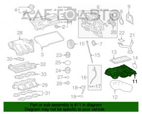 Полуподдон масляный Lexus RX350 16-22 2GR-FKS