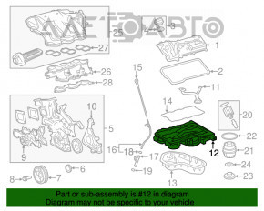 Полуподдон масляный Lexus ES350 07-12 3.5 2GR-FE