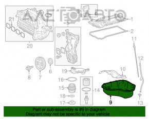 Palet de ulei 2AR-FXE Lexus ES300h 13-18 cu lovituri.