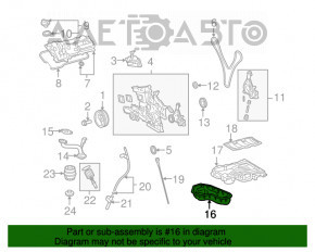 Поддон масляный 2GR-FE Lexus RX350 10-15 новый OEM оригинал