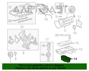 Paletă de ulei Toyota Sequoia Tundra 08-16 5.7 3URFE