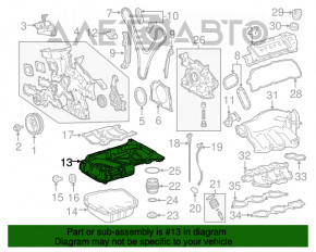 Полуподдон масляный Toyota Sienna 11-20 2GRFE 3.5 потертости, сколы