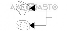 Capacul gurii de umplere a rezervorului de combustibil al modelului Toyota Camry V40 Hybrid.