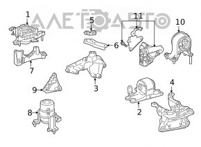 Suportul pentru perna motorului din spate pentru Toyota Highlander 20-22 3.5 FWD