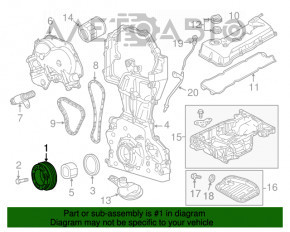 Roata dintata a arborelui cotit Nissan Pathfinder 13-20 2.5h