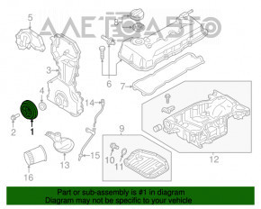 Polea arborelui cotit Nissan Rogue 14-20 2.5