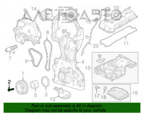 Piulița arborelui cotit Nissan Rogue 13-19 2.5 nou OEM original