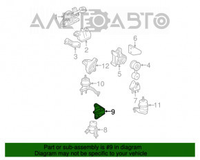 Suportul de motor frontal pentru Toyota Camry V40 2.4, hibrid.