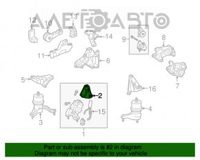 Suportul motorului de pernă frontală pentru Lexus RX350 10-15.