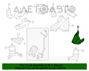 Кронштейн подушки двигателя передний Toyota Avalon 13-18 3.5