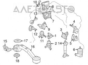 Suport motor de amortizare frontal pentru Toyota Highlander 08-10 hibrid.