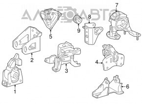 Suport motor de amortizare frontal Toyota Prius V 12-17