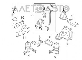 Suport motor superior pentru perna Lexus ES350 13-18