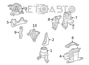 Suport motor dreapta Toyota Camry v70 18- jos