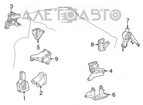 Suport motor dreapta pentru Toyota Prius V 12-17