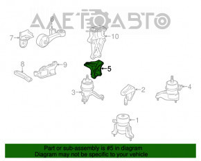 Кронштейн правой подушки двигателя низ Toyota Avalon 13-18 2.5 hybrid