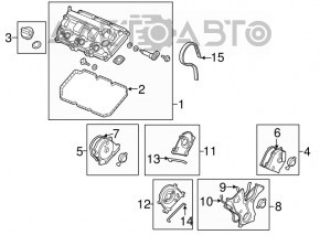 Capac supapă Acura MDX 14-20 spate