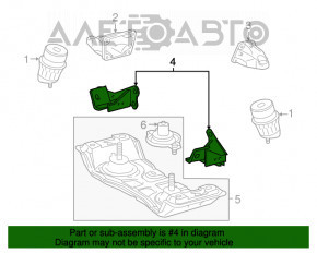 Suport motor dreapta pentru perna Lexus GS450h 06-11 rwd