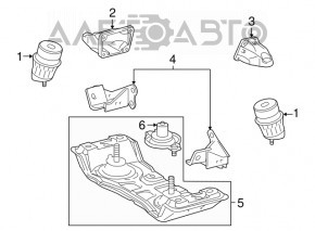 Suport motor dreapta pentru perna Lexus GS450h 06-11 rwd