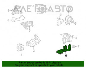 Suport motor stânga pentru pernă Lexus NX200t NX300 15-21