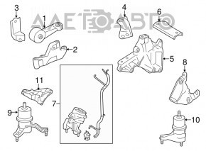 Подушка двигателя передняя Toyota Avalon 13-18 3.5