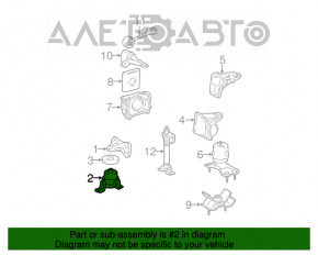 Подушка двигателя центральная Lexus RX300 98-03