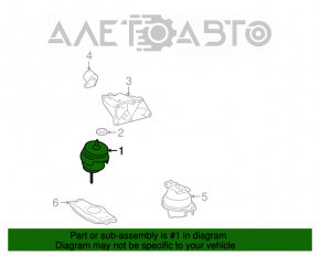 Подушка двигателя правая Lexus LS460 07-08