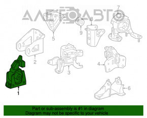 Подушка двигателя передняя Lexus CT200h 11-17 OEM