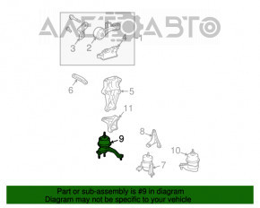 Pernele motorului drept Toyota Highlander 14-19 2.7