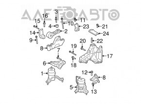 Pernele motorului drept pentru Lexus ES350 07-12, nou OEM original.