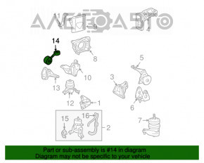 Кронштейн двигателя верхний правый Lexus RX300 RX330 04-09