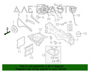 Болт шкива коленвала Subaru Outback 15-19 2.5 FB25