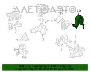 Pernele motorului din spate Toyota Highlander 20-22 3.5 FWD