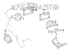 Подушка КПП Toyota Sequoia Tundra 08-16 AWD