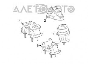 Pernele motorului din spate pentru Lexus GS300 GS350 GS430 06-11 rwd, noi, originale OEM.