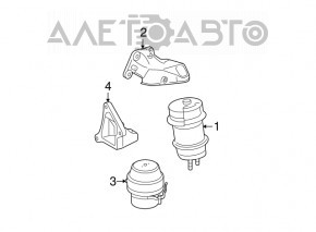 Pernele motorului din spate pentru Lexus GS300 GS350 06-11 awd, noi, originale OEM.