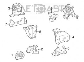 Suport motor spate Toyota Rav4 13-18 hibrid nou original OEM