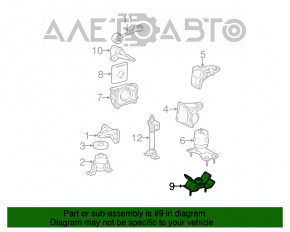 Подушка двигателя левая Lexus RX300 98-03