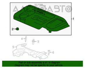 Накладка двигателя Honda Accord 18-22 2.0Т