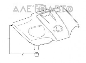 Накладка двигателя Lexus NX200t NX300 15-21 2.0T