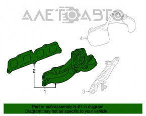 Colector de evacuare pentru Cadillac ATS 13- 2.0T