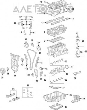 Головка блока цилиндров в сборе Cadillac ATS 13- 2.5