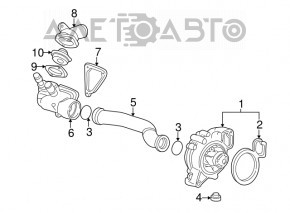 Помпа водяная Chevrolet Malibu 13-15 hybrid