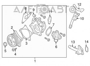 Pompa de apă asamblată Chevrolet Volt 16-