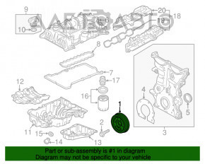 Polea arborelui cotit Chevrolet Malibu 16- 1.5T