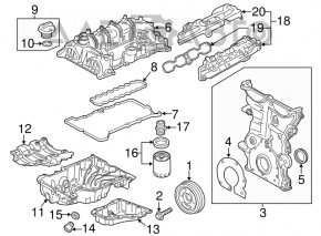 Шкив коленвала Chevrolet Malibu 16- 1.5T