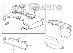 Накладка впускного коллектора Chevrolet Malibu 13-15 2.5 сломано крепление